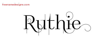 Decorated Name Tattoo Designs Ruthie Free
