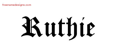 Blackletter Name Tattoo Designs Ruthie Graphic Download