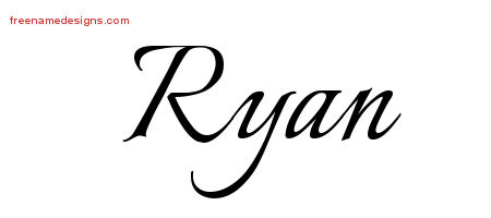 Calligraphic Name Tattoo Designs Ryan Download Free