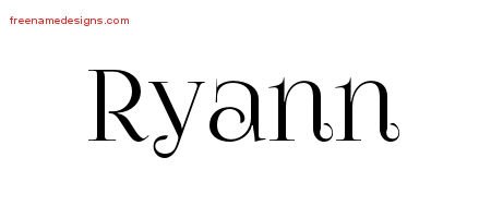 Vintage Name Tattoo Designs Ryann Free Download