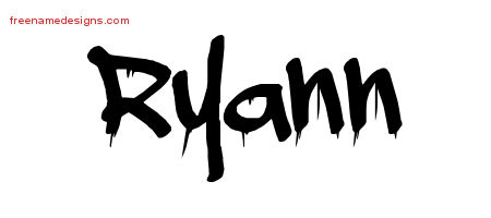Graffiti Name Tattoo Designs Ryann Free Lettering