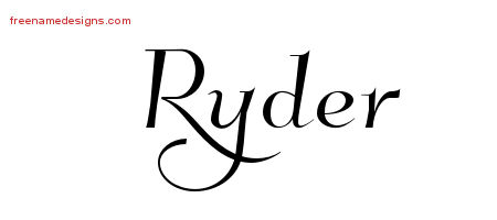 Elegant Name Tattoo Designs Ryder Download Free