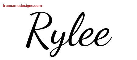 Lively Script Name Tattoo Designs Rylee Free Printout