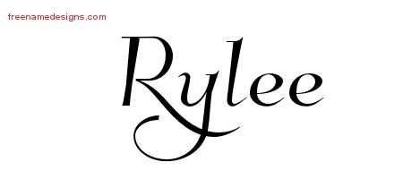 Elegant Name Tattoo Designs Rylee Free Graphic