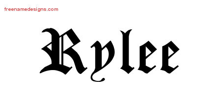 Blackletter Name Tattoo Designs Rylee Graphic Download