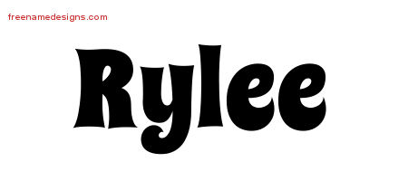 Groovy Name Tattoo Designs Rylee Free Lettering