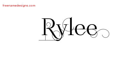 Decorated Name Tattoo Designs Rylee Free