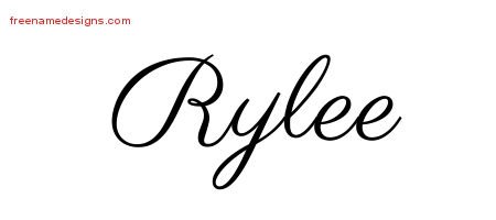 Classic Name Tattoo Designs Rylee Graphic Download