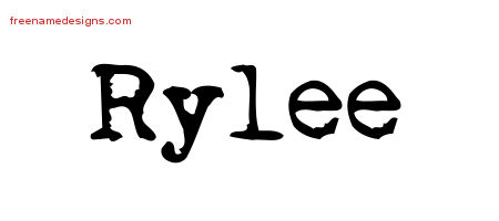 Vintage Writer Name Tattoo Designs Rylee Free Lettering