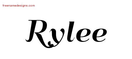 Art Deco Name Tattoo Designs Rylee Printable