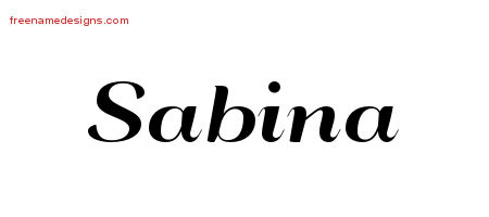 Art Deco Name Tattoo Designs Sabina Printable