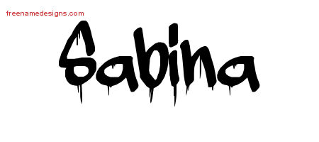 Graffiti Name Tattoo Designs Sabina Free Lettering