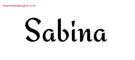 Calligraphic Stylish Name Tattoo Designs Sabina Download Free