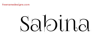 Vintage Name Tattoo Designs Sabina Free Download