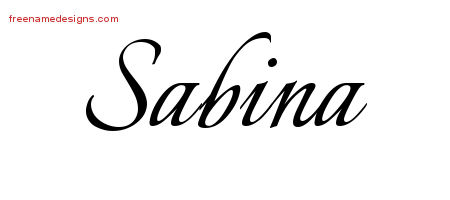 Calligraphic Name Tattoo Designs Sabina Download Free