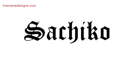 Blackletter Name Tattoo Designs Sachiko Graphic Download