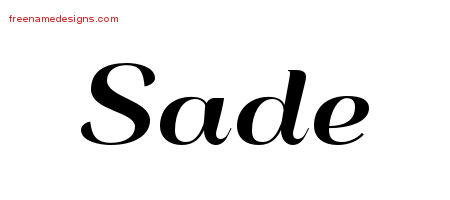 Art Deco Name Tattoo Designs Sade Printable