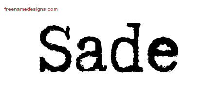 Typewriter Name Tattoo Designs Sade Free Download