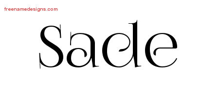 Vintage Name Tattoo Designs Sade Free Download