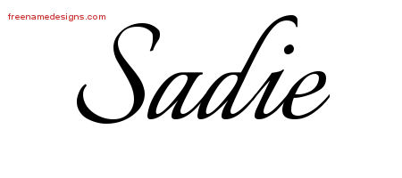 Calligraphic Name Tattoo Designs Sadie Download Free