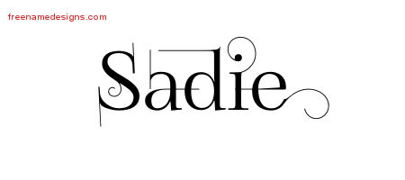 Decorated Name Tattoo Designs Sadie Free