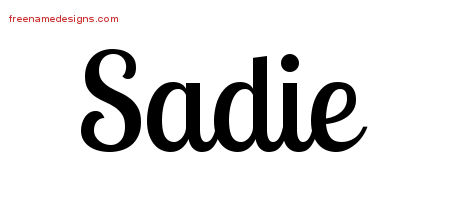 Handwritten Name Tattoo Designs Sadie Free Download