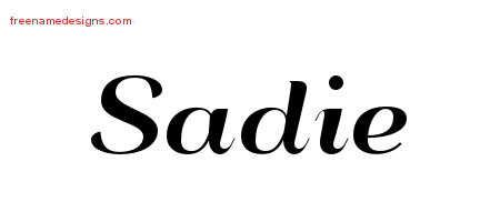Art Deco Name Tattoo Designs Sadie Printable