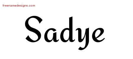 Calligraphic Stylish Name Tattoo Designs Sadye Download Free