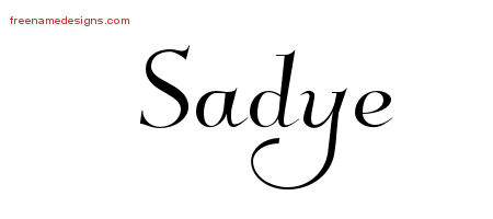Elegant Name Tattoo Designs Sadye Free Graphic