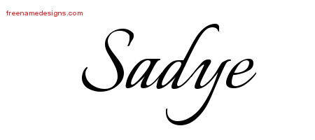 Calligraphic Name Tattoo Designs Sadye Download Free