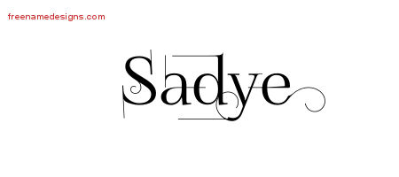 Decorated Name Tattoo Designs Sadye Free