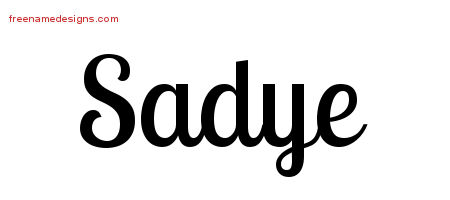 Handwritten Name Tattoo Designs Sadye Free Download