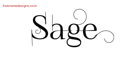 Decorated Name Tattoo Designs Sage Free