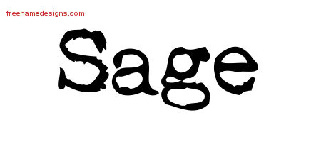 Vintage Writer Name Tattoo Designs Sage Free Lettering