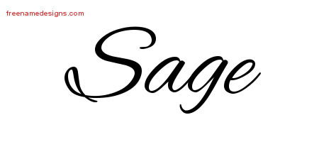 Cursive Name Tattoo Designs Sage Download Free