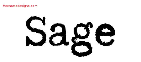 Typewriter Name Tattoo Designs Sage Free Download