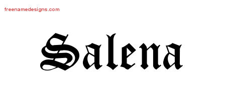 Blackletter Name Tattoo Designs Salena Graphic Download