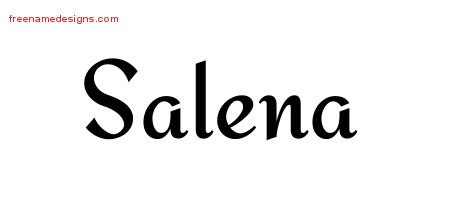 Calligraphic Stylish Name Tattoo Designs Salena Download Free
