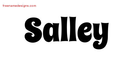 Groovy Name Tattoo Designs Salley Free Lettering