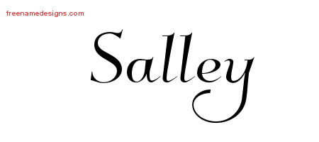 Elegant Name Tattoo Designs Salley Free Graphic