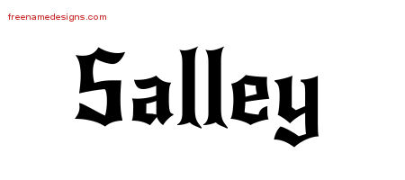Gothic Name Tattoo Designs Salley Free Graphic