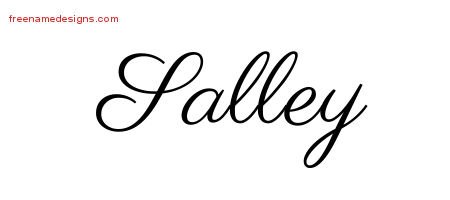 Classic Name Tattoo Designs Salley Graphic Download