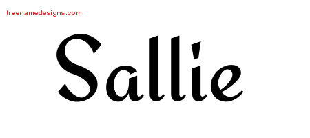 Calligraphic Stylish Name Tattoo Designs Sallie Download Free