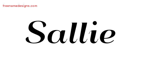 Art Deco Name Tattoo Designs Sallie Printable