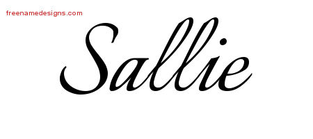 Calligraphic Name Tattoo Designs Sallie Download Free