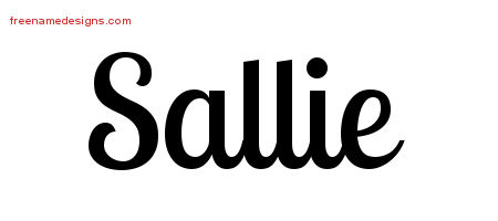 Handwritten Name Tattoo Designs Sallie Free Download