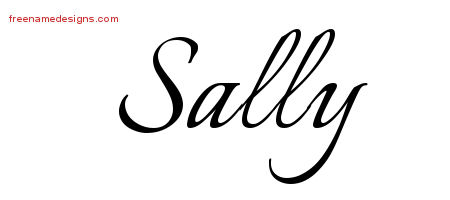 Calligraphic Name Tattoo Designs Sally Download Free