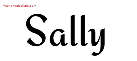 Calligraphic Stylish Name Tattoo Designs Sally Download Free