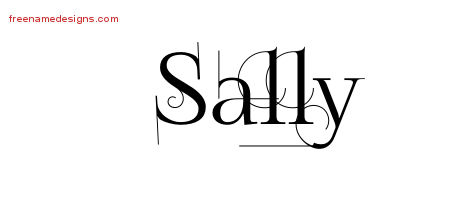 Decorated Name Tattoo Designs Sally Free