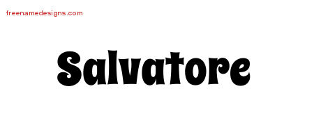 Groovy Name Tattoo Designs Salvatore Free